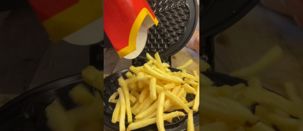 Waffled French Fries from McDonald’s #shorts #asmr #mcdonalds