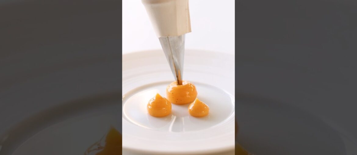 4 step egg yolk cream! Easy fine dining recipe #shorts