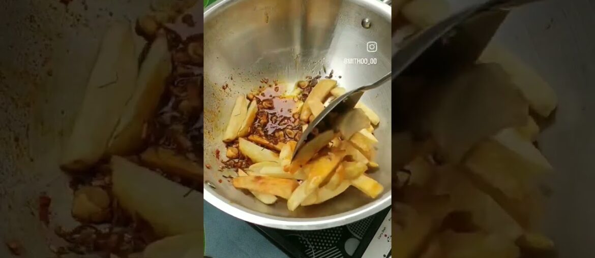 Timurey Aalu (Spicy French Fries) #recipe #food
