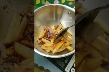 Timurey Aalu (Spicy French Fries) #recipe #food