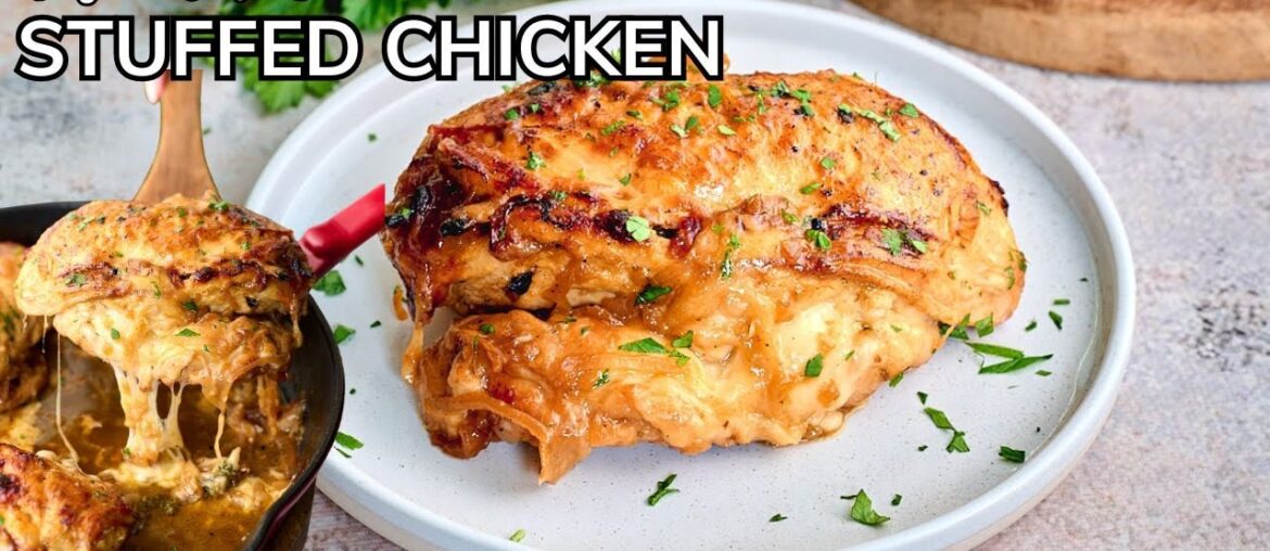 Gourmet French Onion Stuffed Chicken (Best Dinner Recipe!)