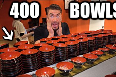 ATTEMPTING TO EAT 400 BOWLS OF NOODLES TO BEAT THIS NOODLE EATING CHALLENGE IN JAPAN