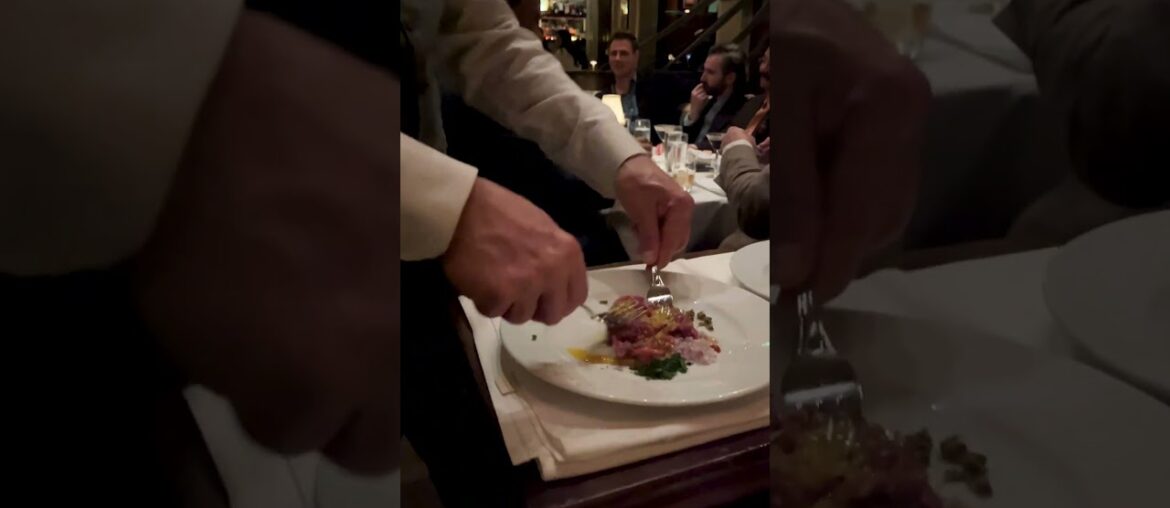Fine Dining in San Francisco: Table-side Steak Tartare Preparation at Bix (4K POV)