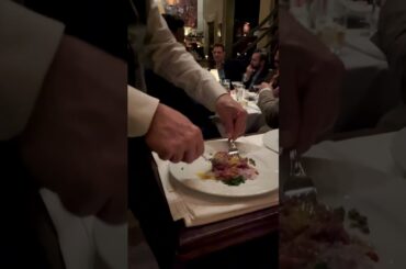 Fine Dining in San Francisco: Table-side Steak Tartare Preparation at Bix (4K POV)