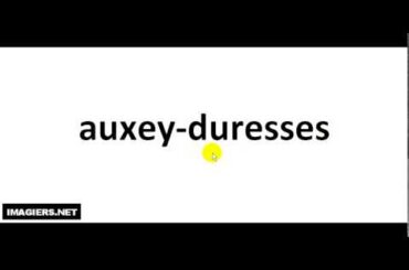 How To Pronounce French Wine #  auxey duresses