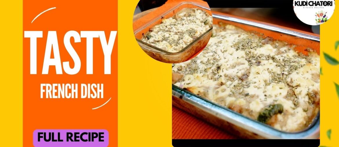 Cheesy Baked potatoes with chicken and green vegetables | Top French Recipe | kudi chatori