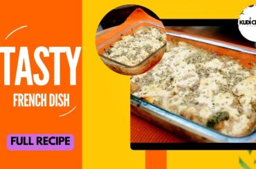 Cheesy Baked potatoes with chicken and green vegetables | Top French Recipe | kudi chatori