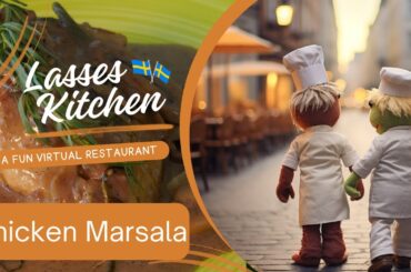 Learn to make Genius Gourmet Chicken Marsala with fun chefs in 4 minutes or less at Lasses Kitchen