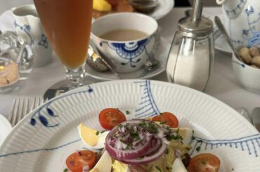 Herring, curry sauce, boiled eggs, and onion in Copenhagen