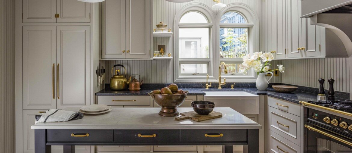 Renovated kitchen with double arched windows in Capitol Hill, Seattle, Washington [2500x1938]