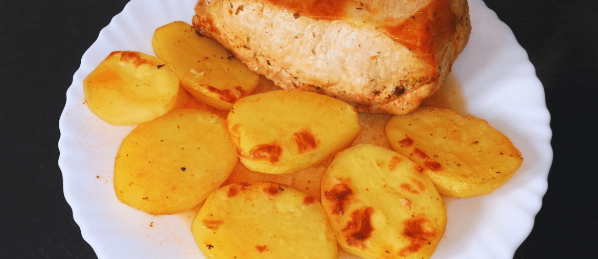 Roast Potatoes and Pork | One Hour Roast Lunch