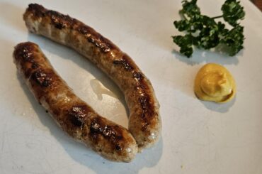 1 kg of homemade Franconian sausages made from scratch. Test sausages tasted amazing!