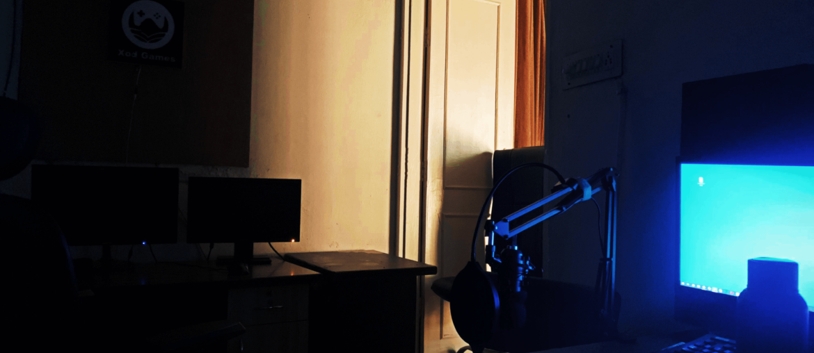 [OC] Our Small Indie Game Studio in Garage During Golden Hour, India, [3840x2880]