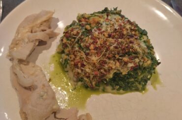 Parmentier d'épinards et rôti Orloff