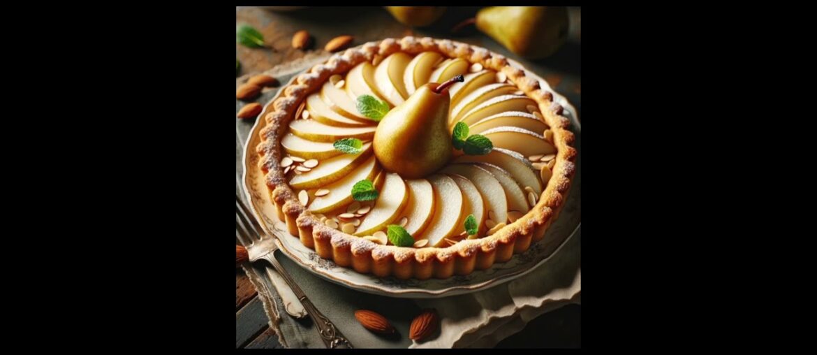 Elegant Pear and Almond Tart Recipe | French Dessert