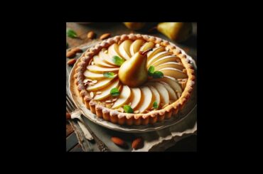 Elegant Pear and Almond Tart Recipe | French Dessert