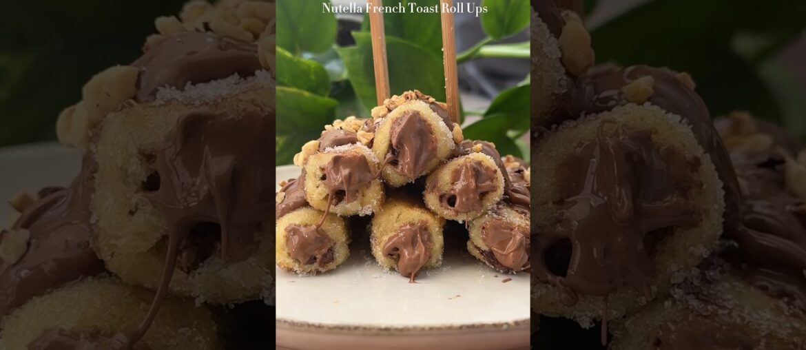 Nutella French Toast Roll Ups #easyrecipe #chocolate #shorts