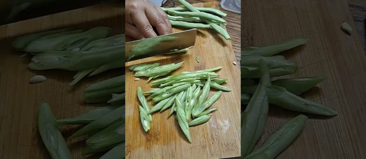 slicing  french beans##shortsvideo #trending #viral