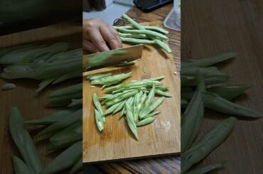 slicing  french beans##shortsvideo #trending #viral