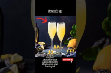 French 75: The Elegant History Behind the Iconic Champagne Cocktail”#shorts #bartender #cocktail