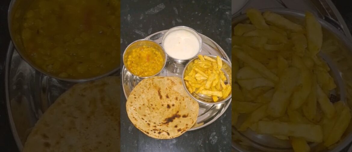 healthy and tasty chana daal recipe with French fries