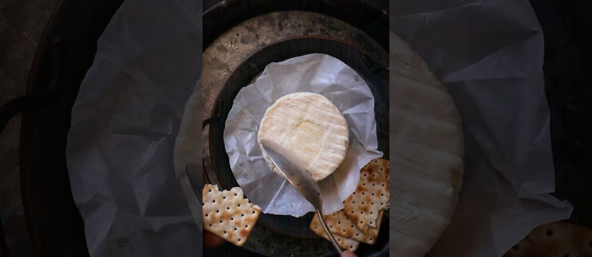 Dipping into a deliciously ripe Brillat Savarin during the Month of May. #cheese #food #france