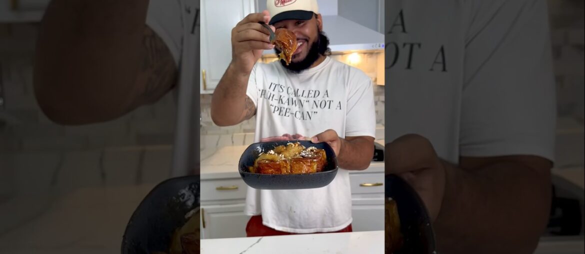 Banana Foster Croissant French Toast #mealsbyaldenb #dessert