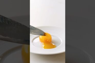 Passionfruit egg yolks?! Runny sphere recipe | Fine dining pastry #shorts