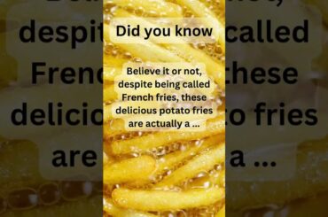 Are French fries, really french?  #shorts #food #viral #facts