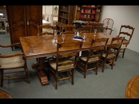 French Fleur De Lys Farmhouse Refectory Dining Table French Fleur De Lys Farmhouse Refectory Dining Table