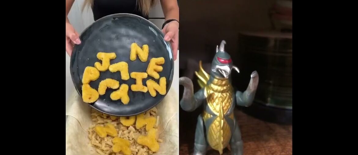 Gigan Reacts to Crazy French Fries and Chicken Nuggies recipie #mcdonalds #recipe #food #foodie