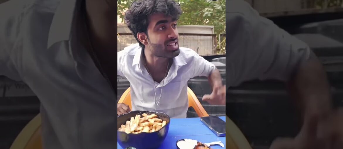 Types of people while eating French fries#streetfood #fries #foodie #comedy  #food