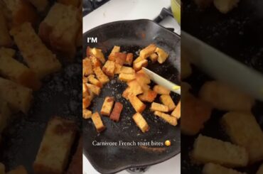 Carnivore French toast bites #carnivorediet #frenchtoast #ketorecipes #carnivorerecipes #whatieat