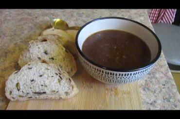 French Onion & Red Wine Soup + Halkidiki & Kalamata Batard Bread  - Food Review