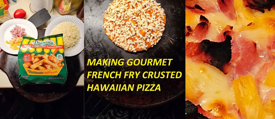 Budget Hawaiian Pizza with French Fry Crust