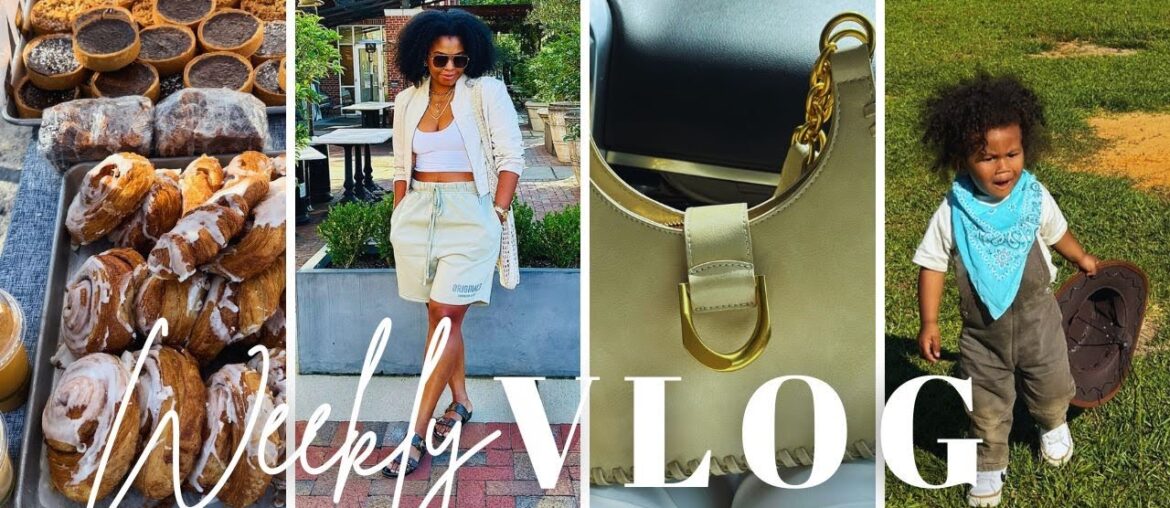 weekly vlog || trying to balance it all with farmer’s market croissant + wine, Mother’s Day brunch