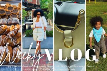 weekly vlog || trying to balance it all with farmer’s market croissant + wine, Mother’s Day brunch