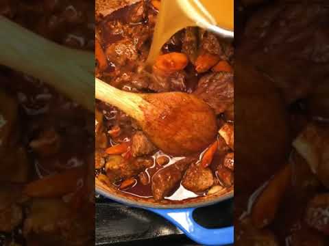 Boeuf Bourguignon,” a classic French dish Boeuf Bourguignon," a classic French dish
