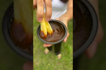 French fries with plum sauce! Need Recipe #shorts #mukbang #french_fries