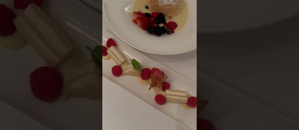French meal at Le Papillon. Four courses and extra dessert.