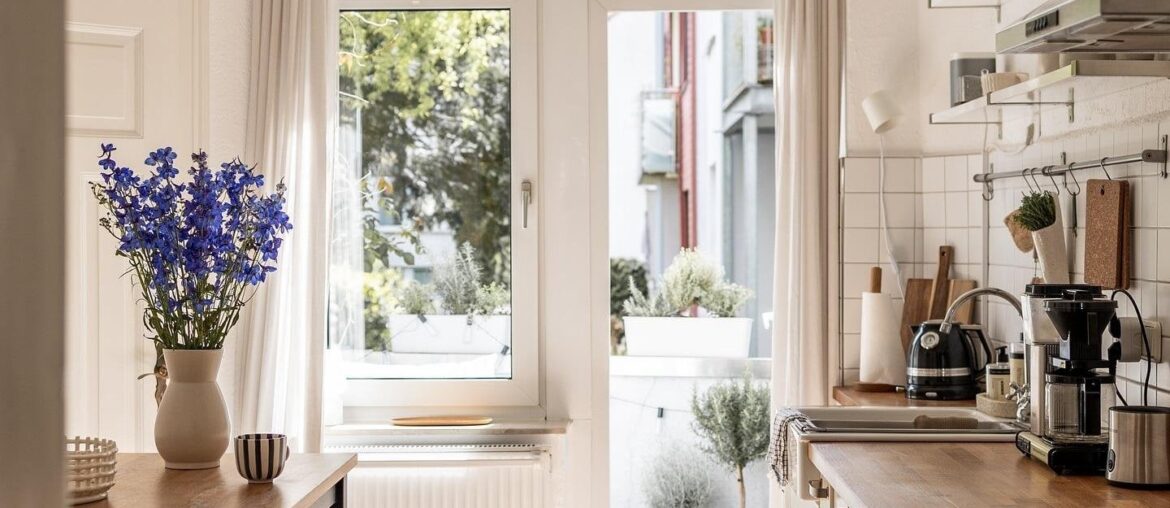 Compact kitchen opening to a small balcony, Osnabrück, Lower Saxony, western Germany [1440x1800]