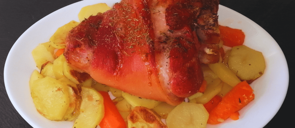 Cooking Pork Knuckle For Lunch