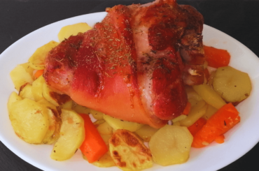 Cooking Pork Knuckle For Lunch