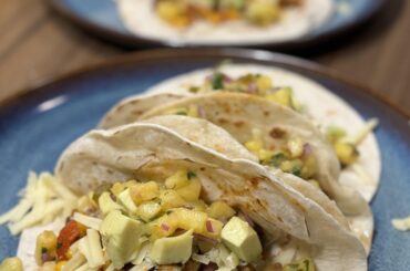 Vegetarian Tacos with pineapple salsa