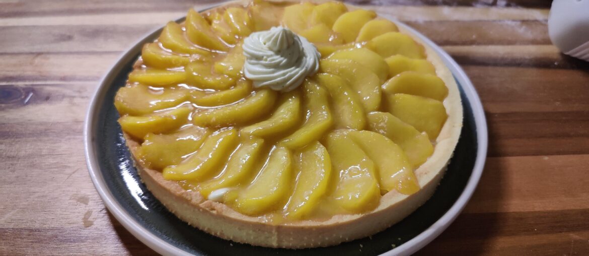 Tarte aux pêches maison