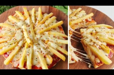 Cheese Burst French Fries Pizza without Oven #Shorts