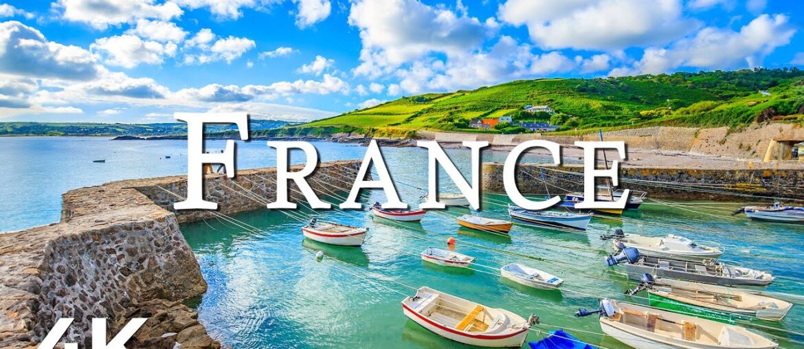 FLYING OVER FRANCE (4K UHD) - Calming Music With Beautiful Nature Videos - 4K Video Ultra HD