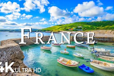 FLYING OVER FRANCE (4K UHD) - Calming Music With Beautiful Nature Videos - 4K Video Ultra HD