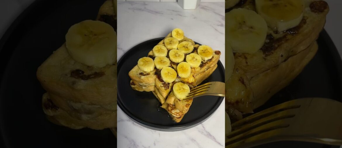 Elevate your french toast game with bananas. #giveityourbestshort #100shorts2024 #bananafrenchtoast