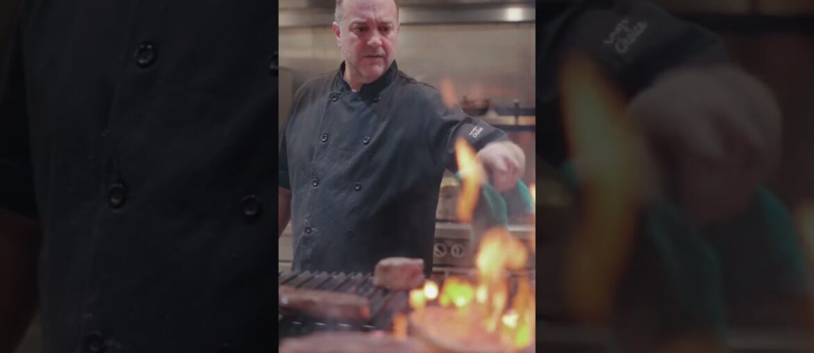 Fine dining at its meat-iest. #steakhouse #steak #flames #smoke #experience #finedining #shorts